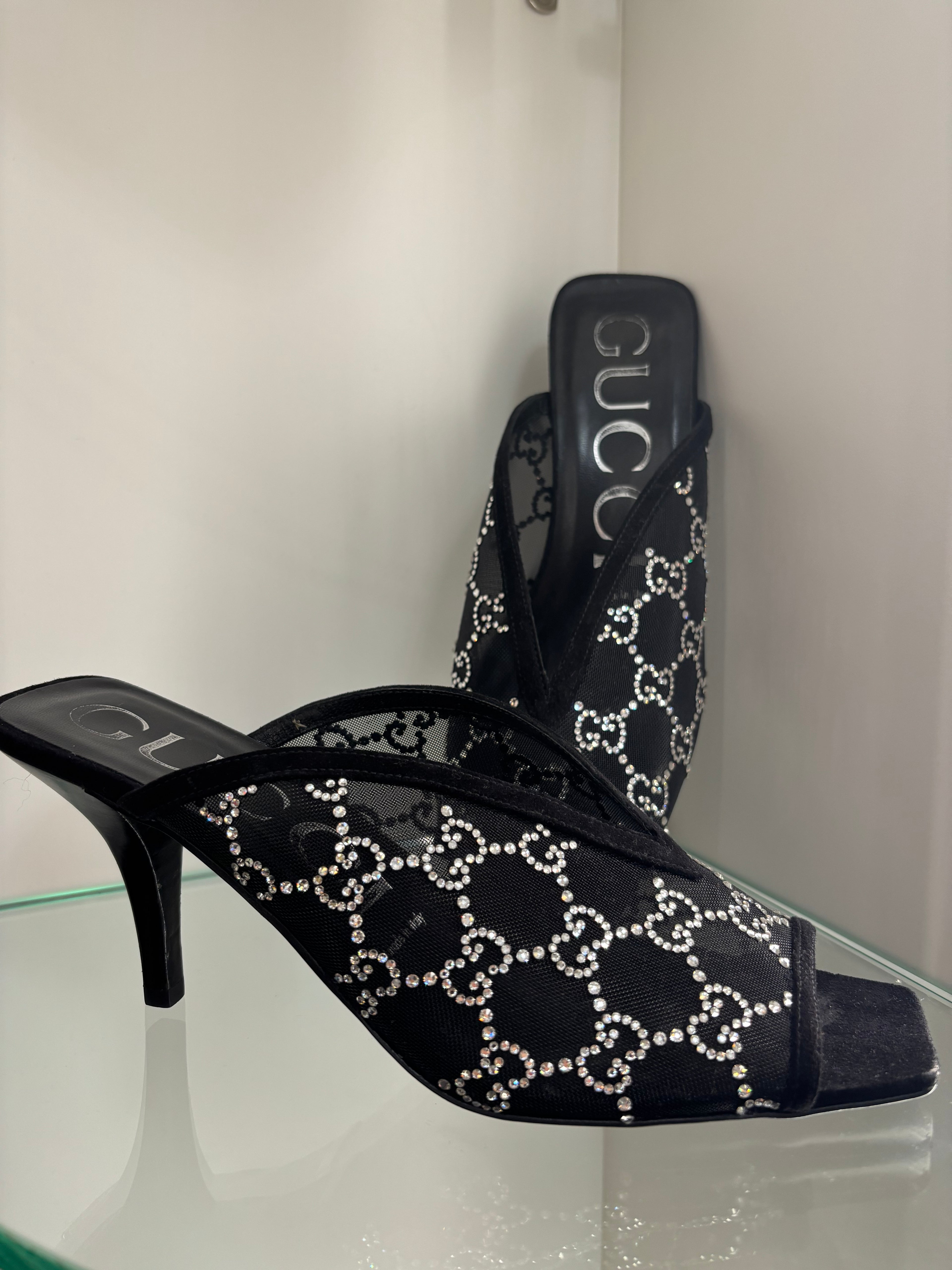 Gucci GG Crystal Embellished Sandal
