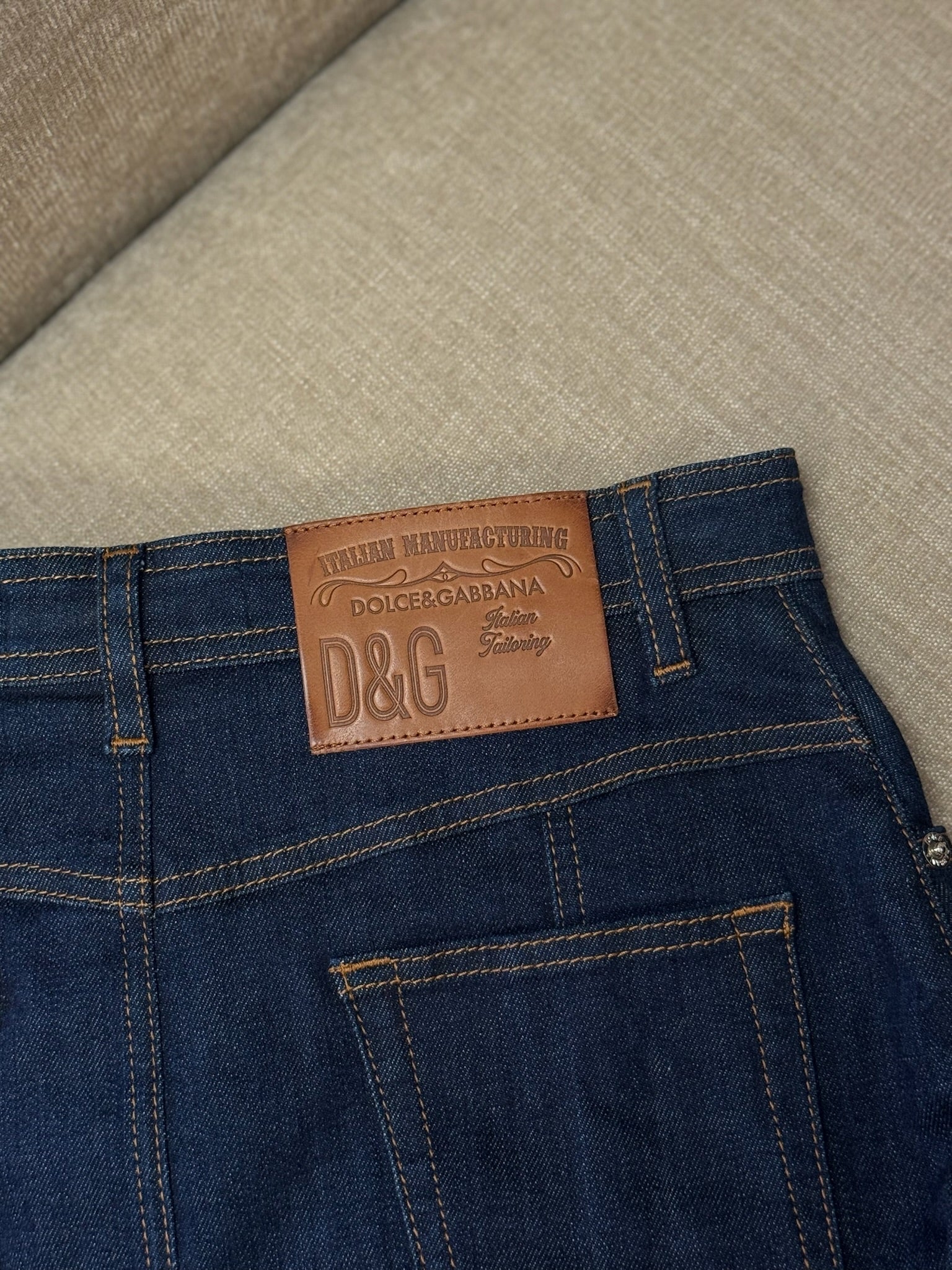 DOLCE&GABBANA Denim Bra Top and Skirt