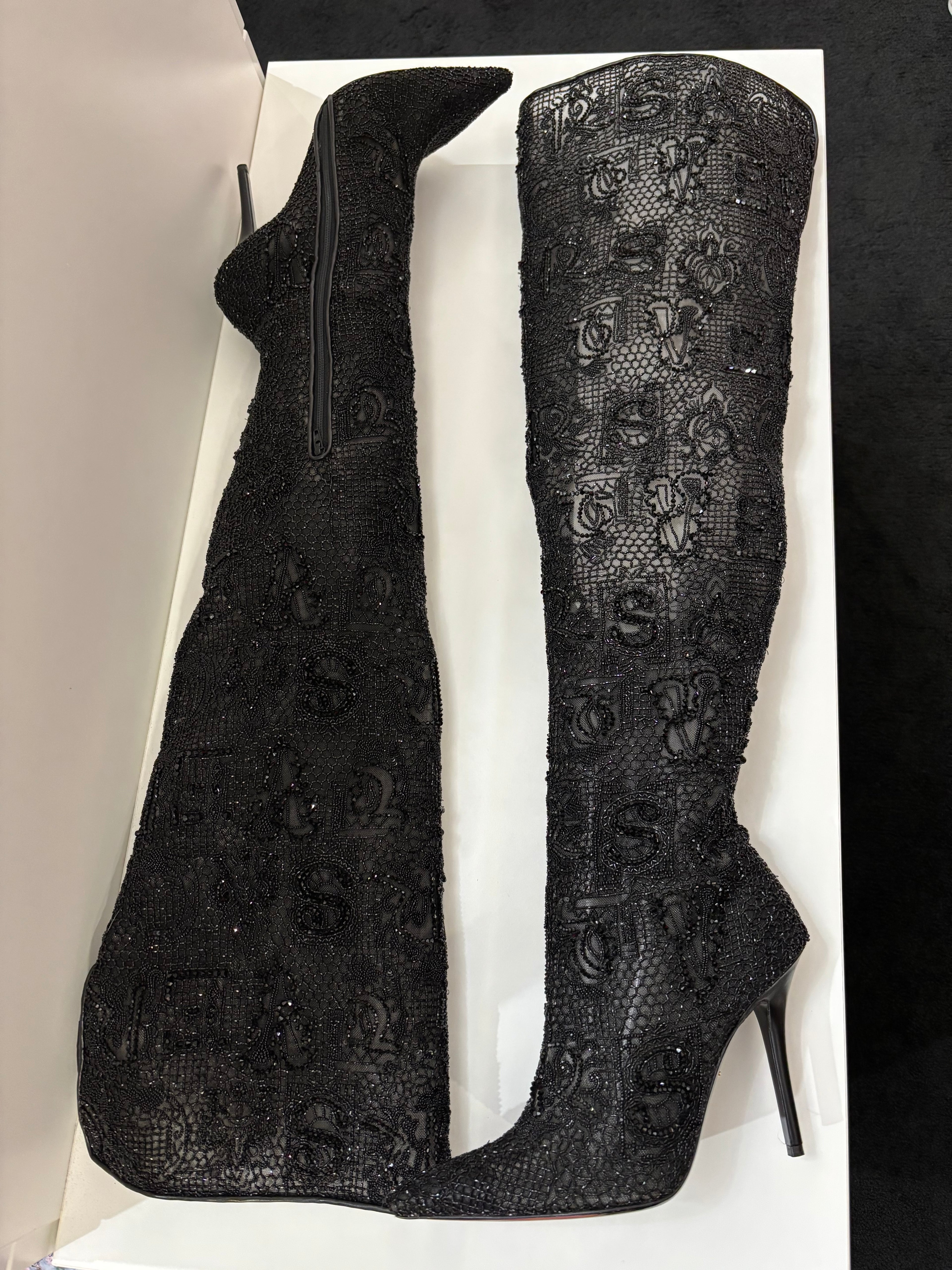 Versace Knee High Boots