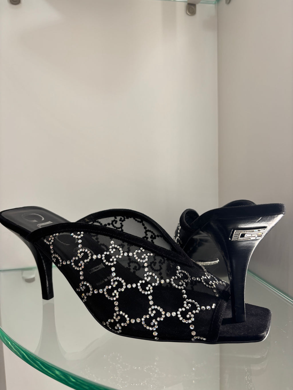 Gucci GG Crystal Embellished Sandal