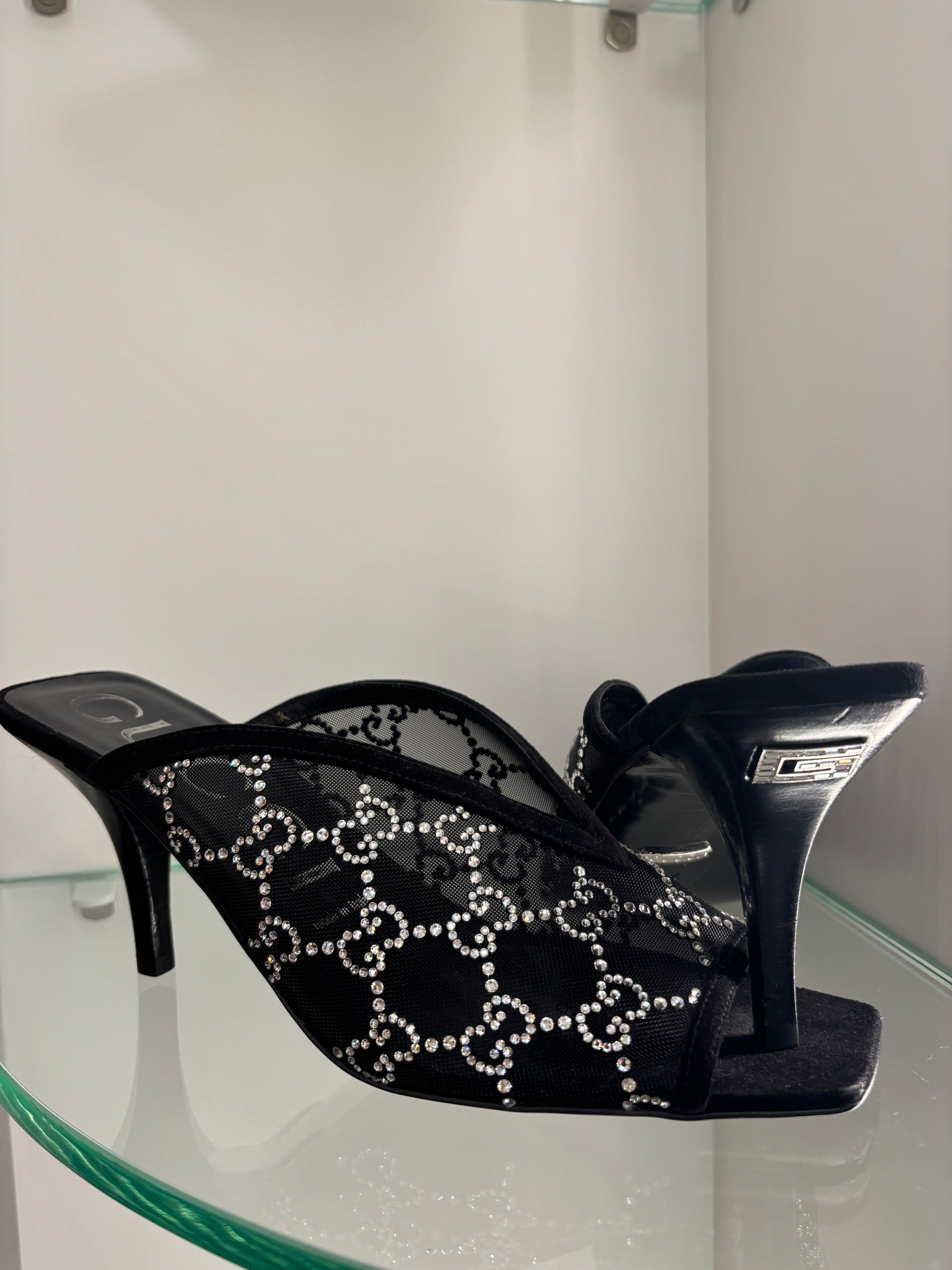 Gucci GG Crystal Embellished Sandal