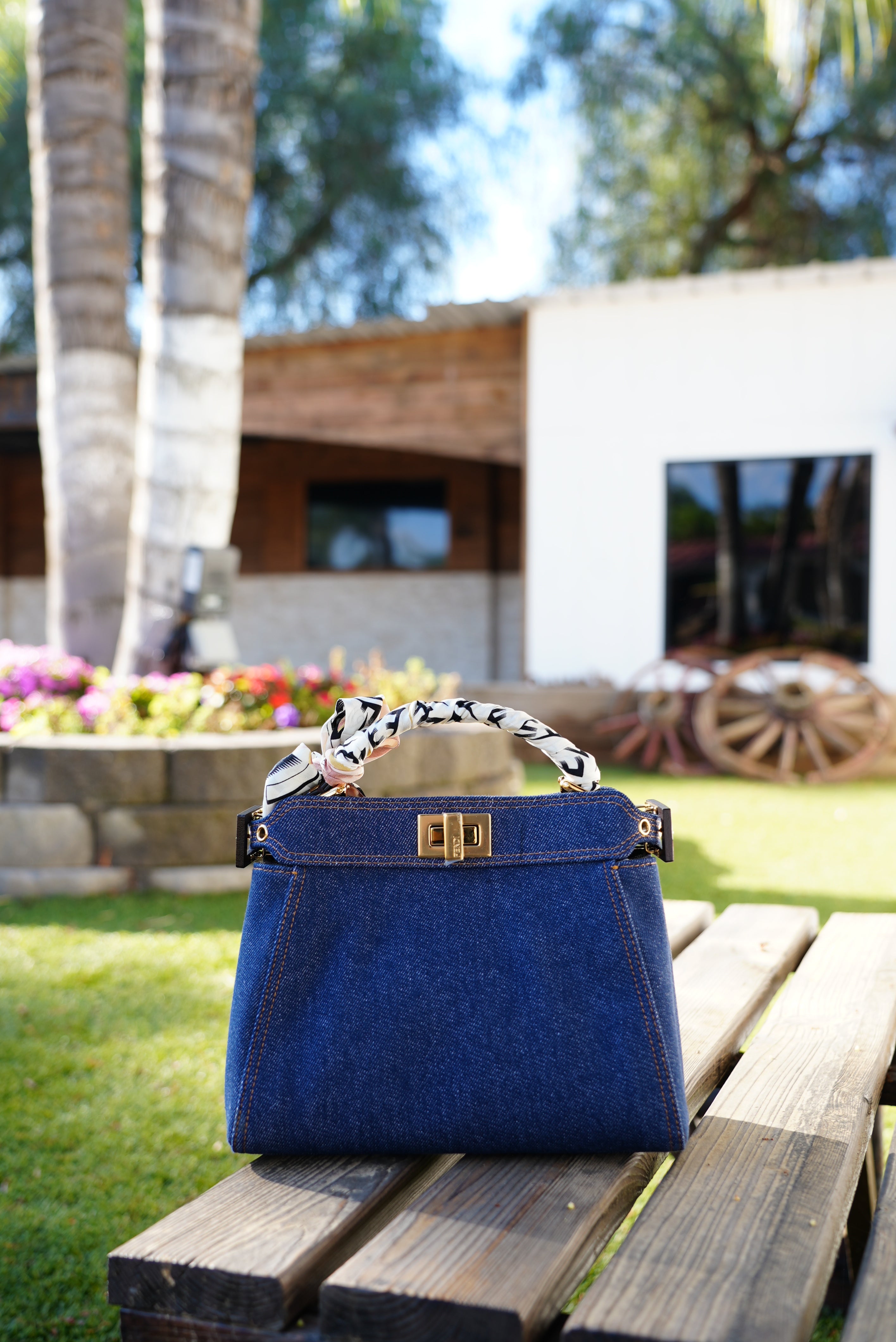 Fendi Denim Peekaboo Bag