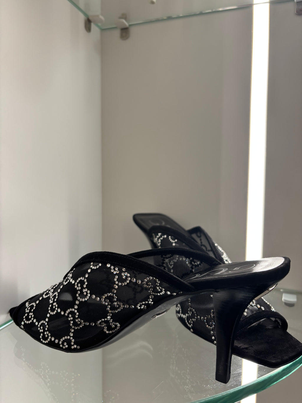 Gucci GG Crystal Embellished Sandal