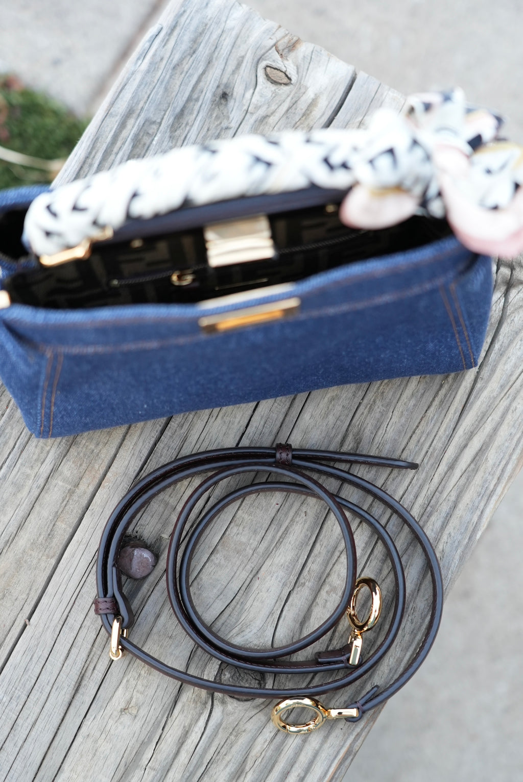 Fendi Denim Peekaboo Bag