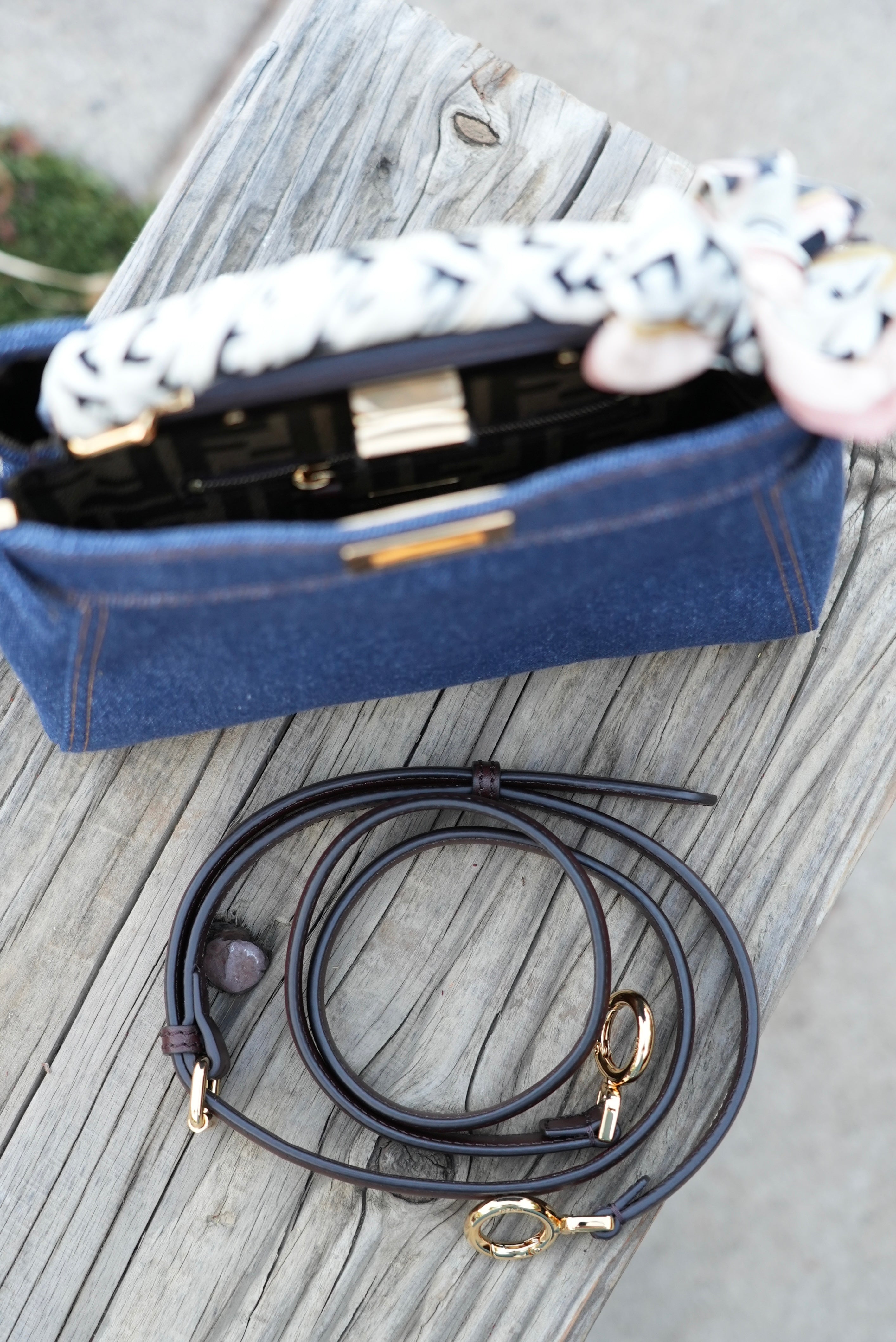 Fendi Denim Peekaboo Bag