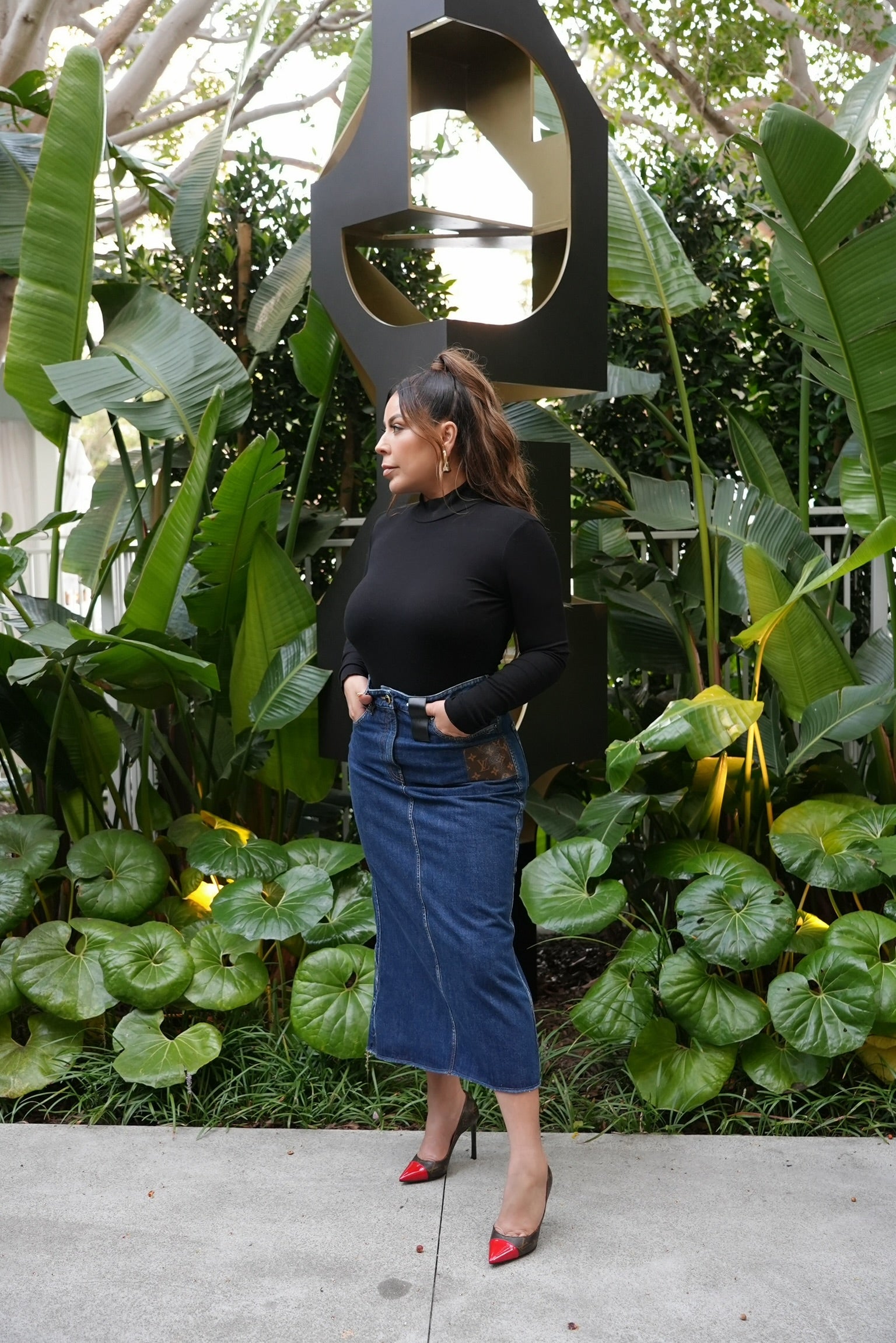 Louis Vuitton Denim Skirt