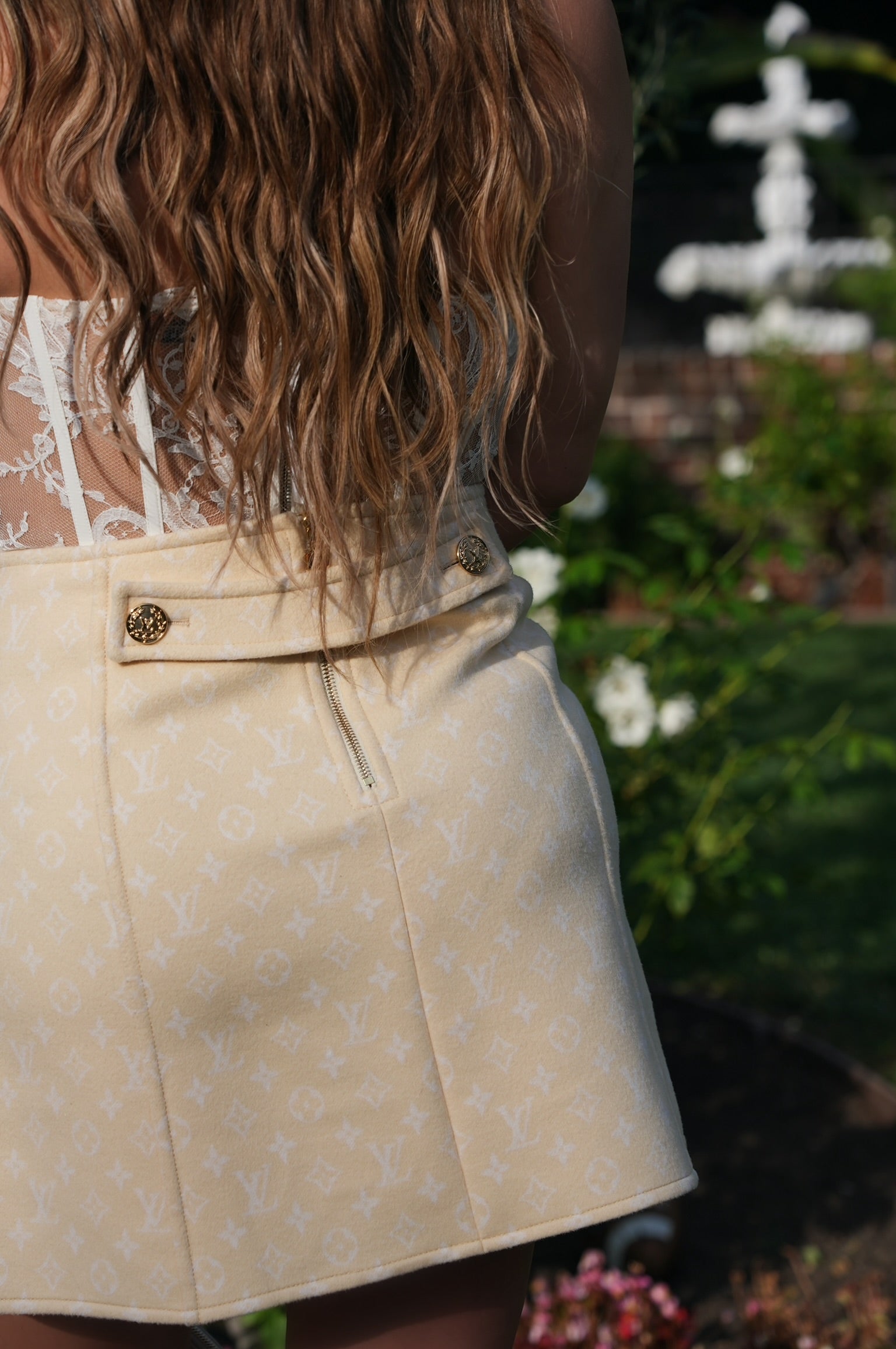 Louis Vuitton Wool Mini Skirt