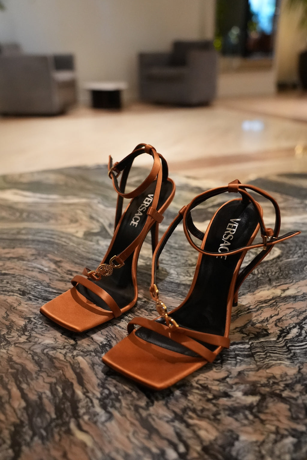 Versace Medusa '95 satin sandals