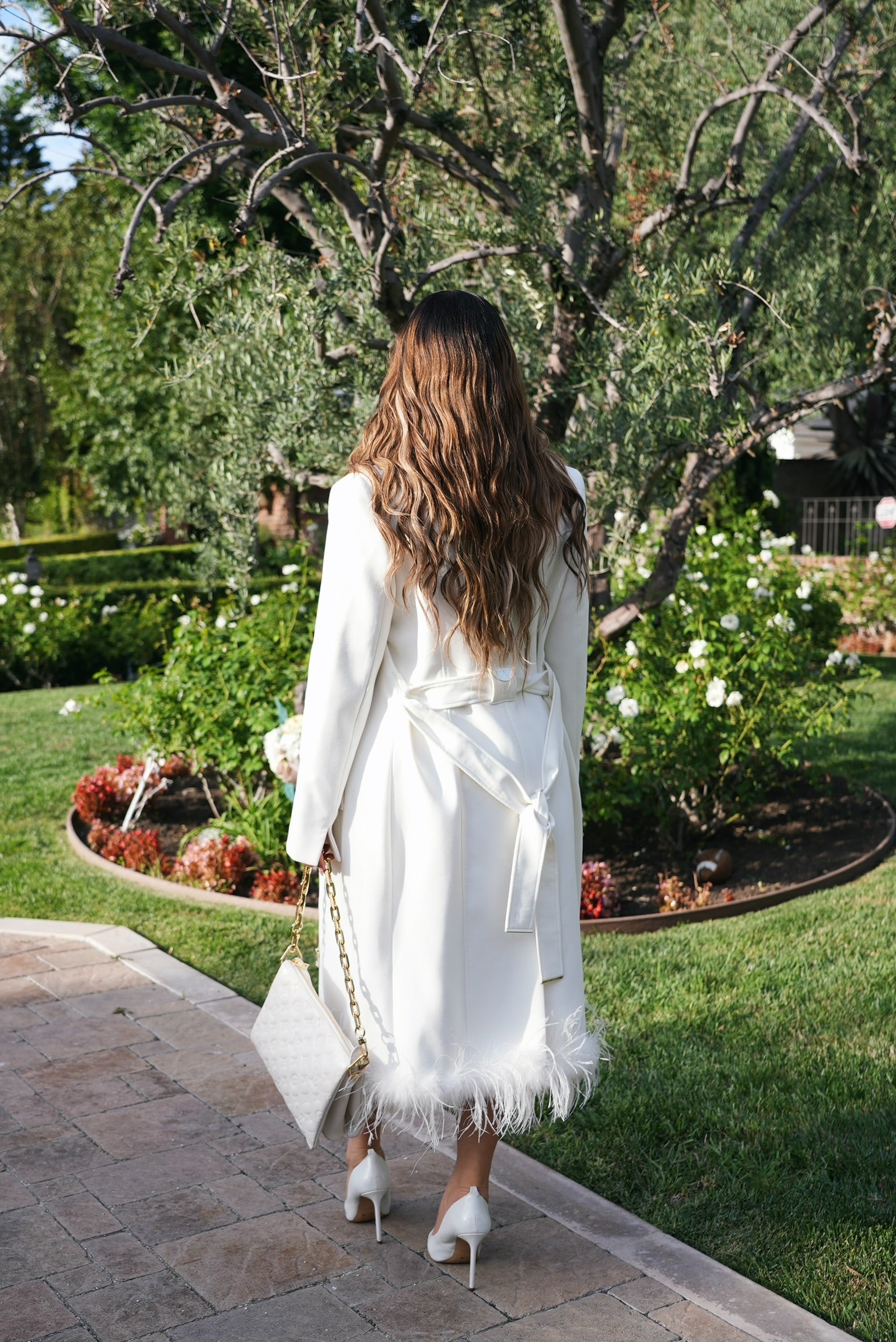 Guess White Wool Coat